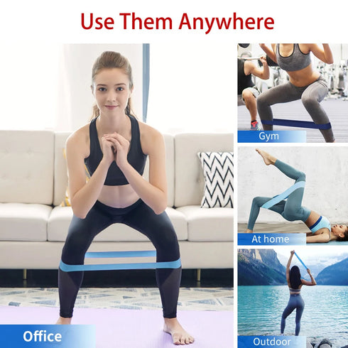 Yoga Resistance Bands Set – 5 Elastic Rubber Bands for Fitness, Pilates, and Exercise Training